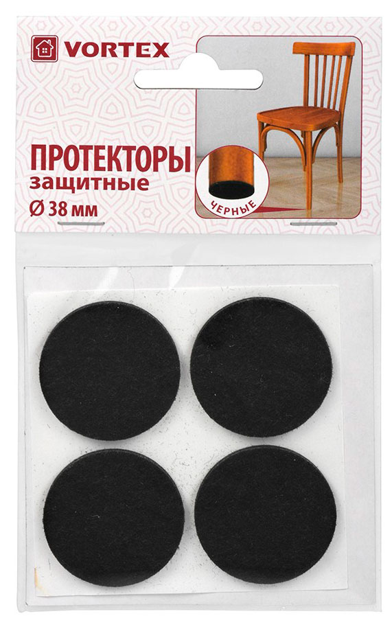 

Протекторы защитные Vortex из фетра черные 38 мм, 4 шт