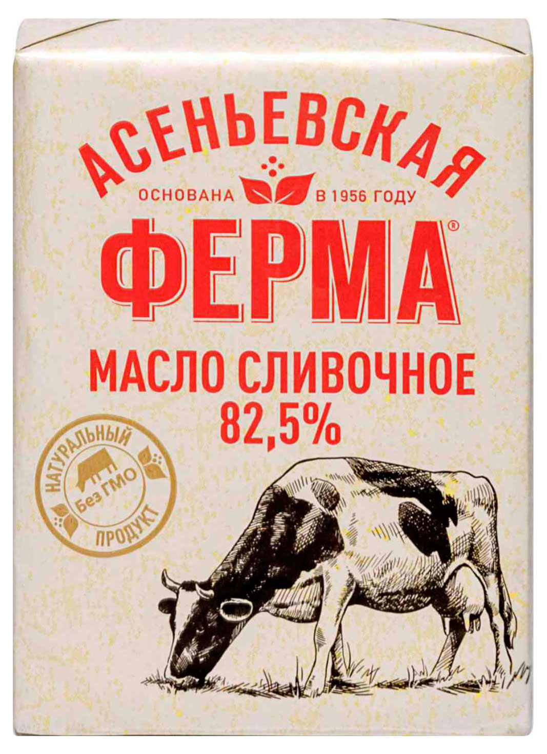 

Масло традиционное сладко-сливочное Асеньевская ферма 82,5% БЗМЖ, 180 г