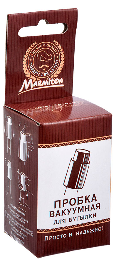 

Пробка вакуумная для бутылки Marmiton, 4,5х7 см в ассортименте
