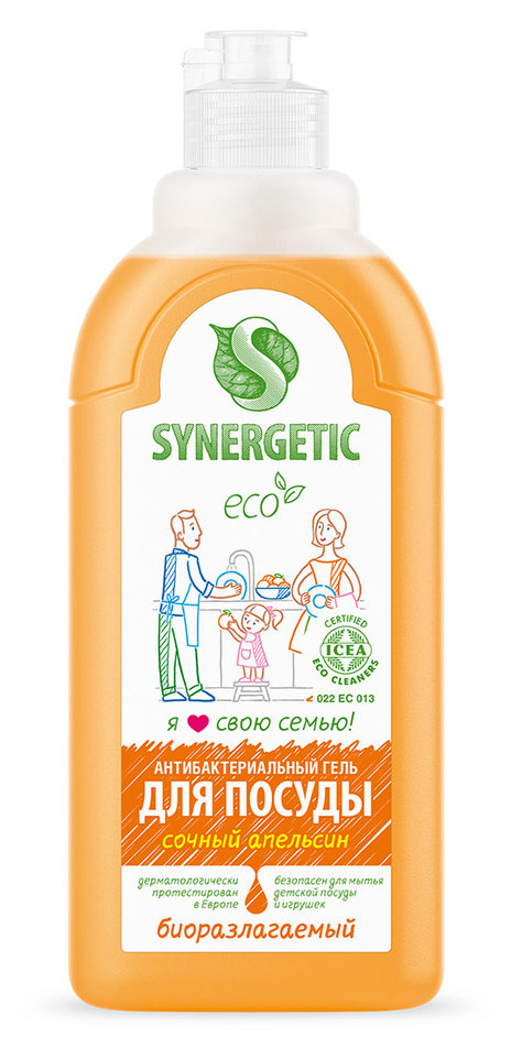

Жидкость для мытья посуды Synergetic Апельсин, 500 мл