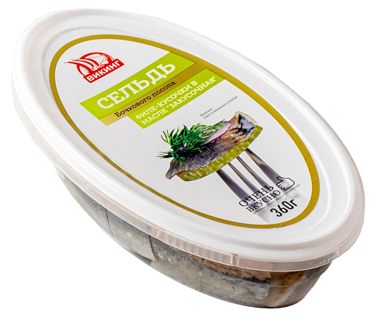 

Сельдь в масле Викинг Закусочная филе-кусочки, 360 г