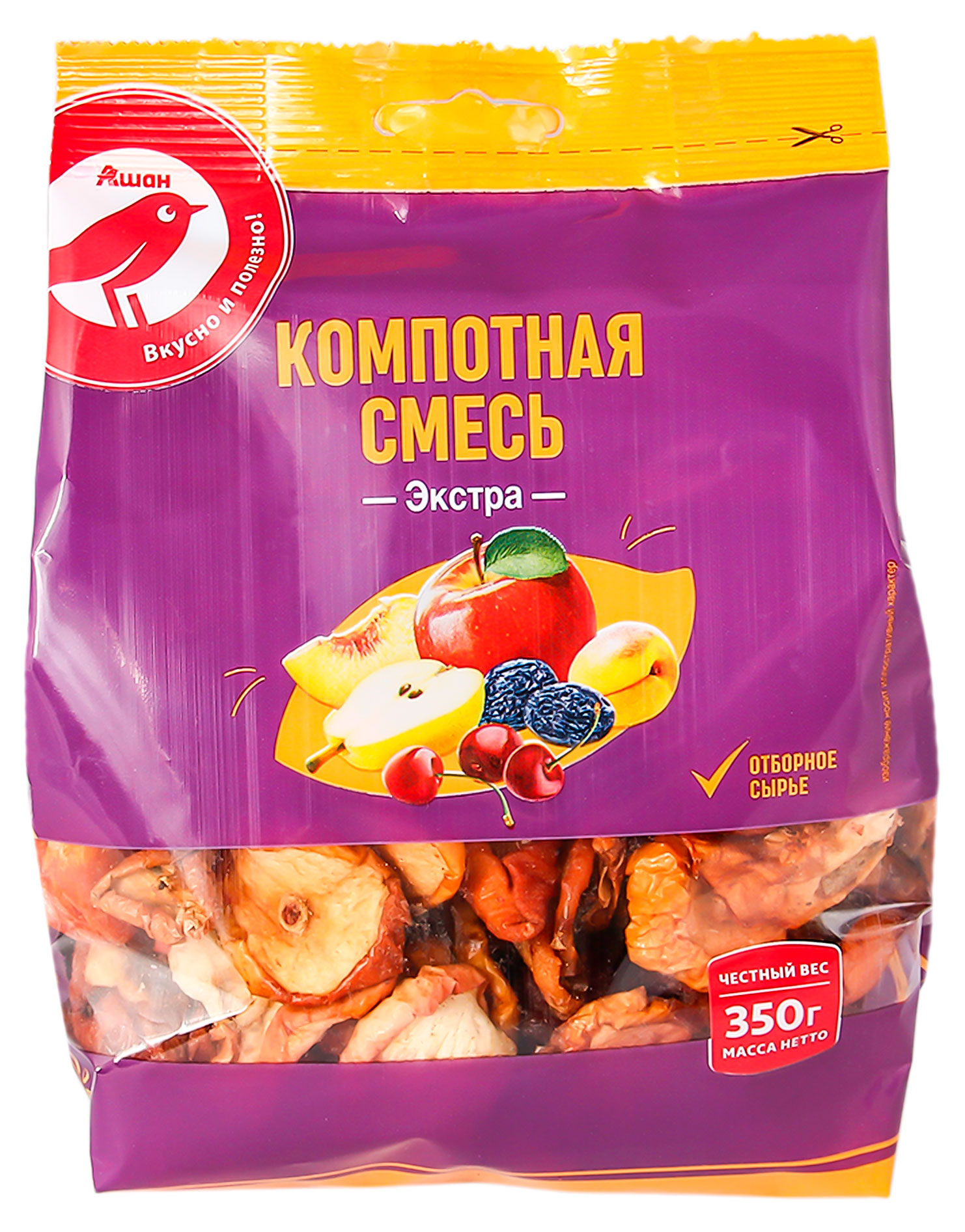 

Компотная смесь АШАН Красная птица, 350 г