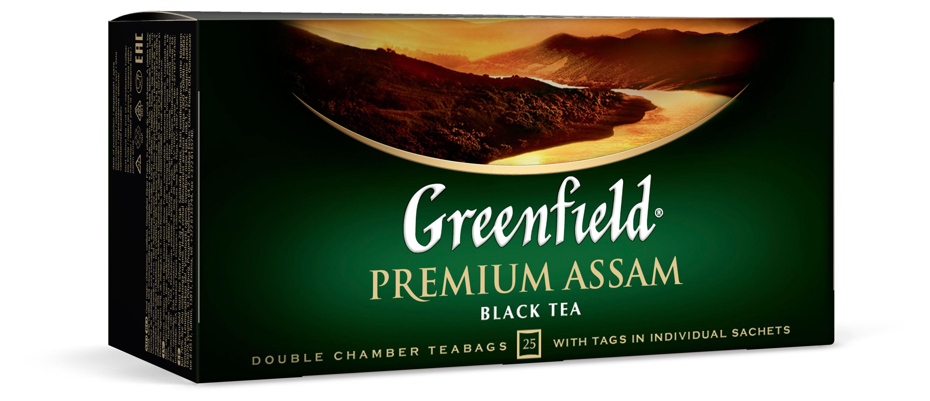 

Чай черный Greenfield Premium Assam в пакетиках, 25 шт х 2 г