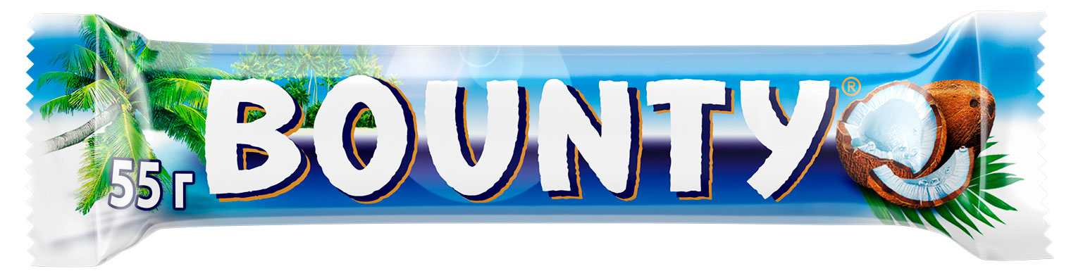 Bounty | Батончик шоколадный Bounty  с нежной мякотью кокоса, 55 г