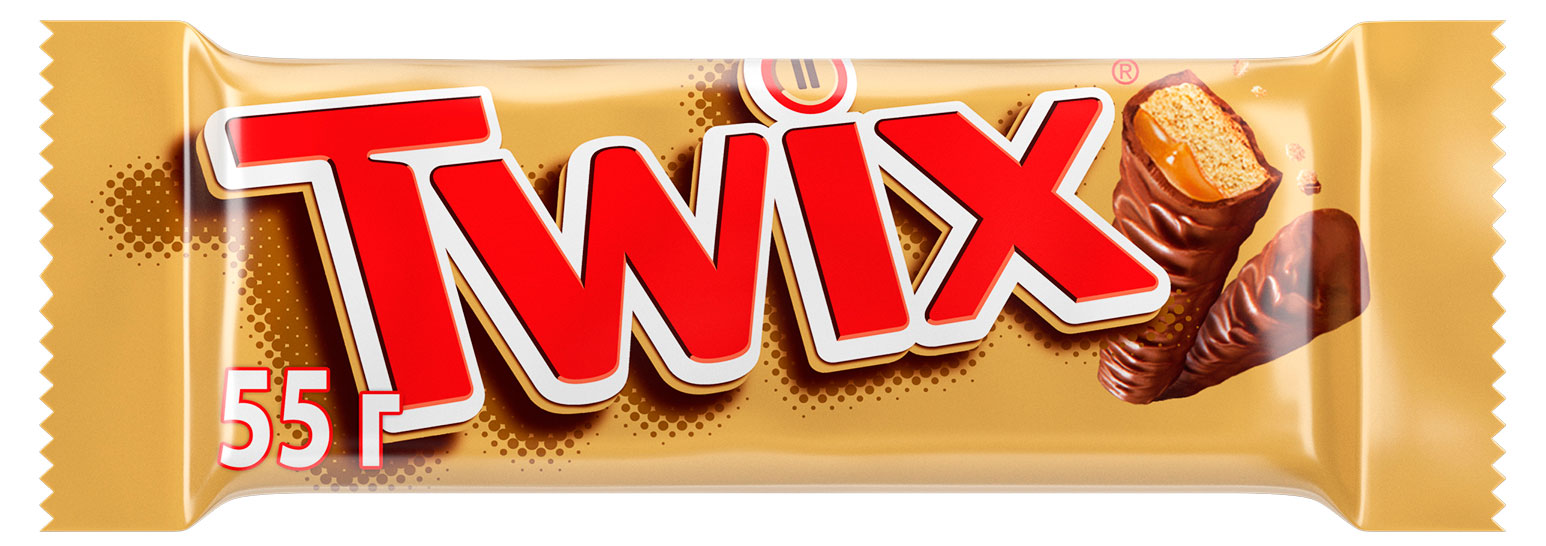TWIX | Батончик шоколадный TWIX с карамелью, 55 г