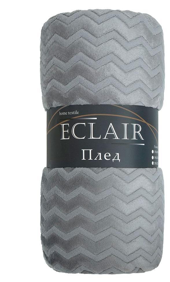 

Плед ECLAIR Зигзаг серый, 200х220 см