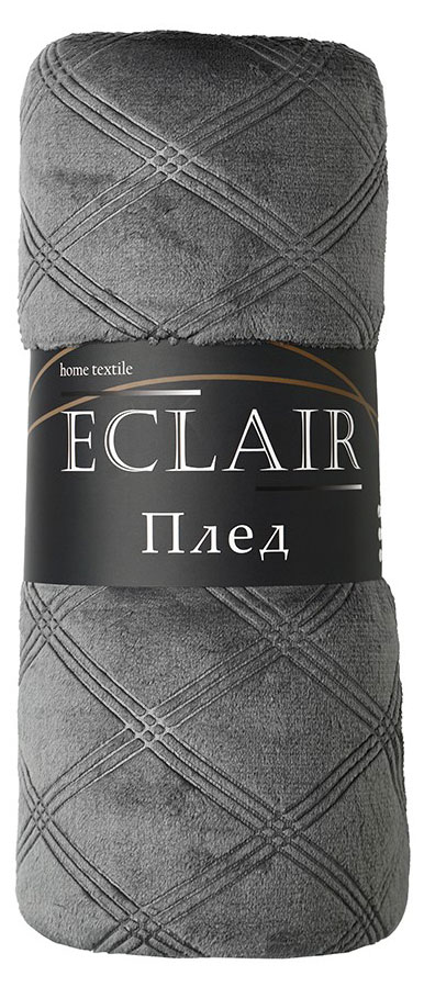 

Плед ECLAIR Клетка темно-серый, 150х200 см