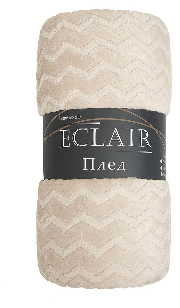 

Плед ECLAIR Зигзаг бежевый, 200х220 см