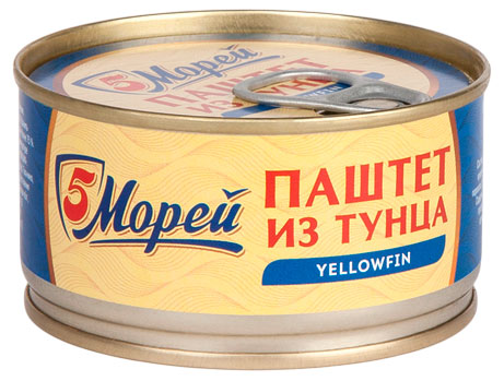 

Паштет 5 Морей из тунца желтоперого, 120 г