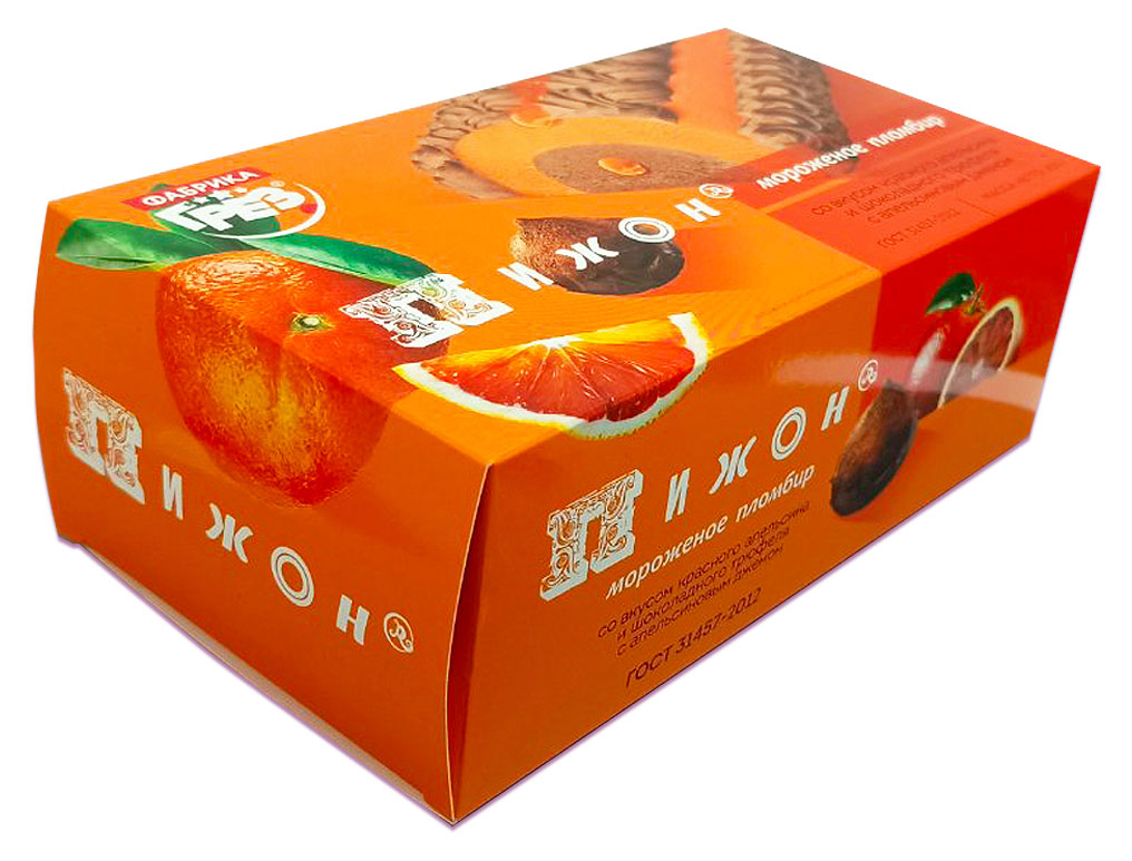 

Торт-мороженое Фабрика Грез Пижон со вкусом красного апельсина и трюфеля ГОСТ 12% БЗМЖ, 400 г