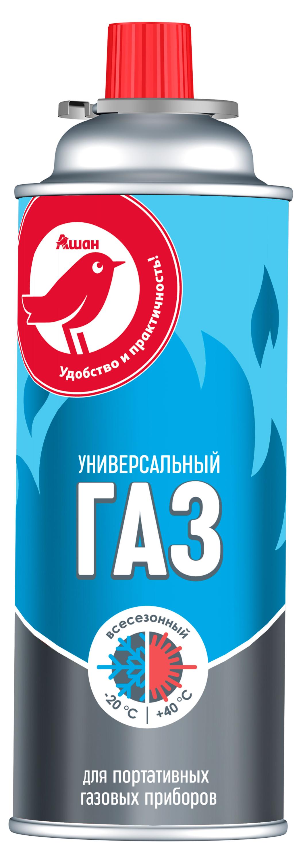 

Газ универсальный АШАН Красная птица для портативных газовых приборов, 220 г