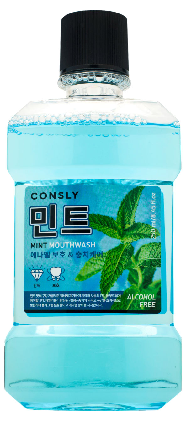 

Ополаскиватель для рта CONSLY с пряным вкусом мяты, 250 мл