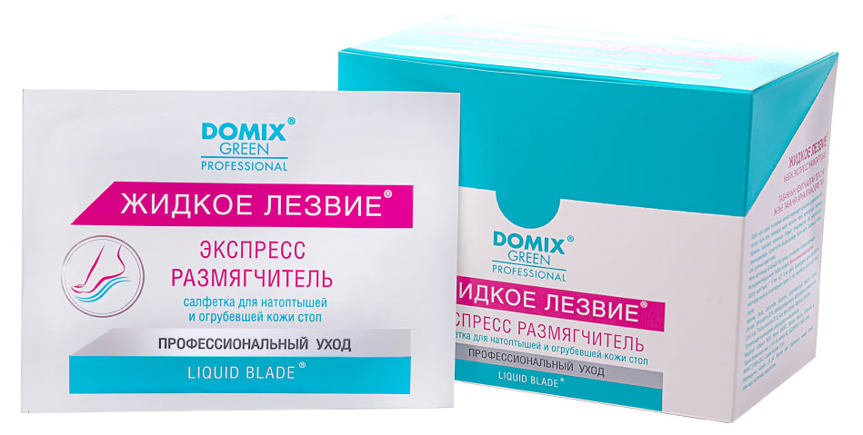 

Салфетки для натоптышей и огрубевшей кожи стоп Domix Green Professional, 17 мл 1 шт