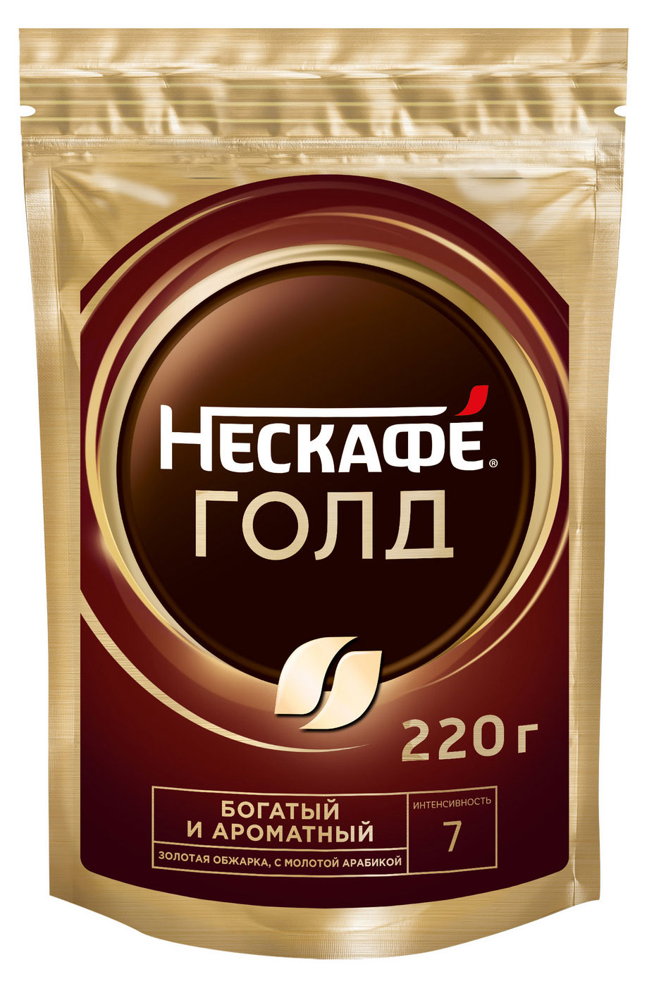 

Кофе растворимый Нескаф Gold сублимированный с молотым, 220 г