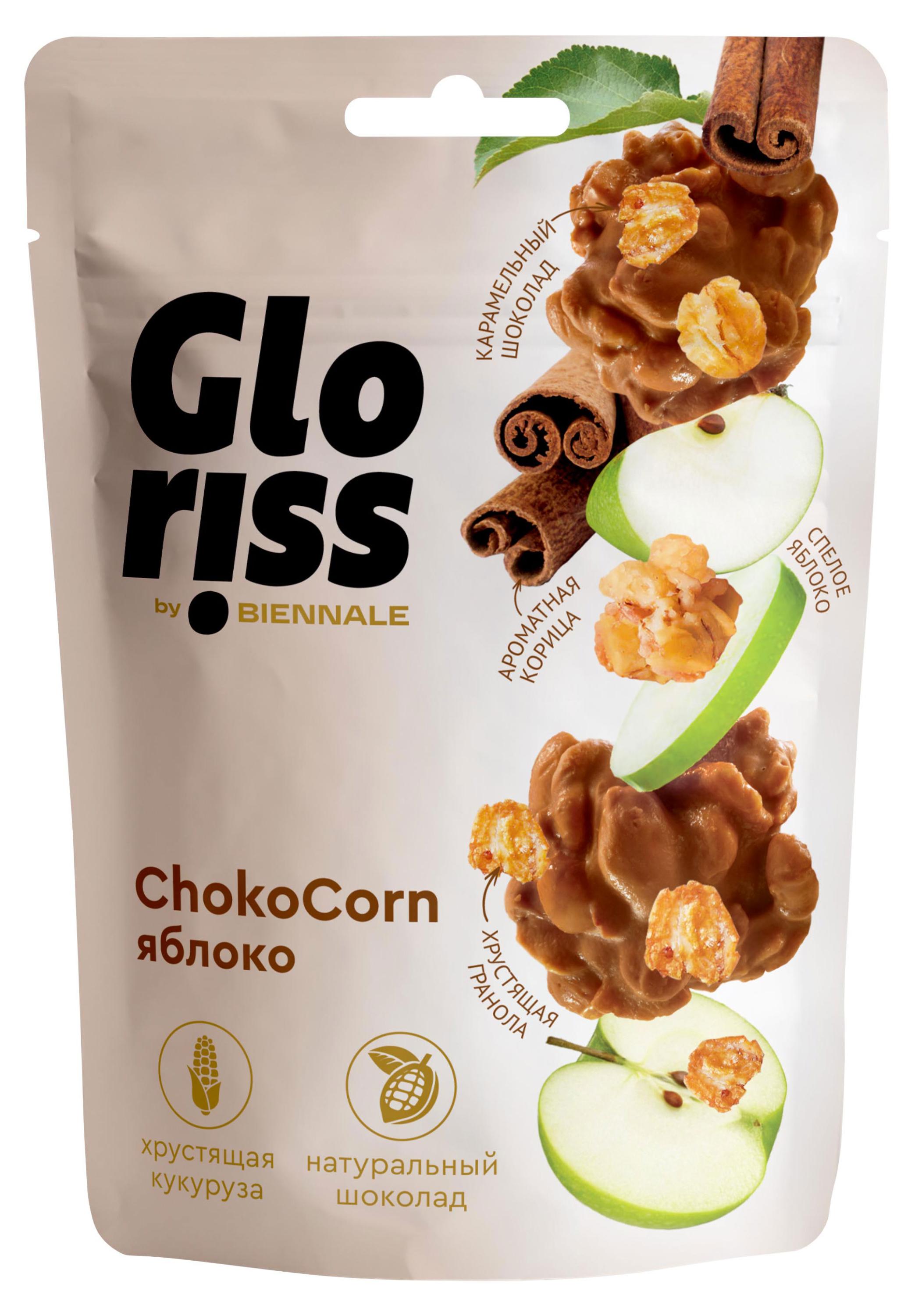 

Конфеты глазированные Gloriss by Biennale Gloriss ChokoCorn яблоко, 90 г