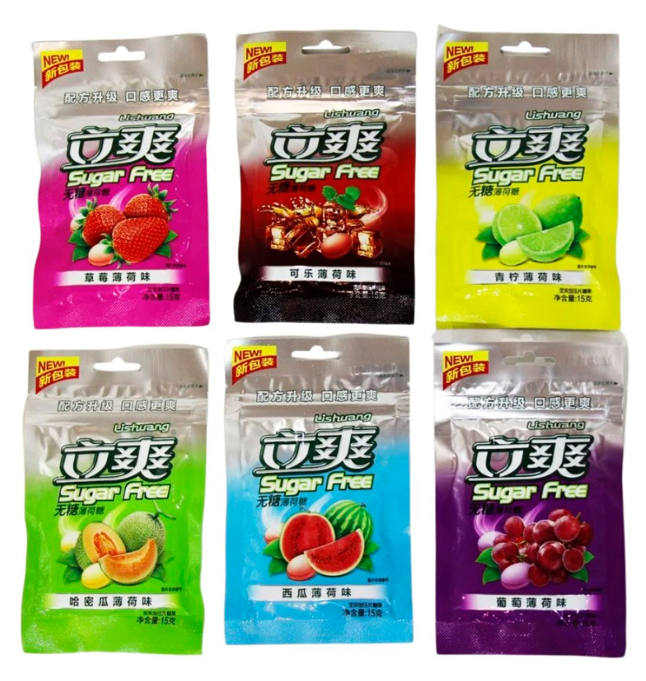 

Драже Lishuang освежающие фруктовые без сахара, 15 г