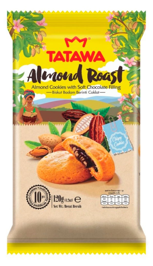 

Печенье Tatawa с миндально-шоколадным кремом, 120 г