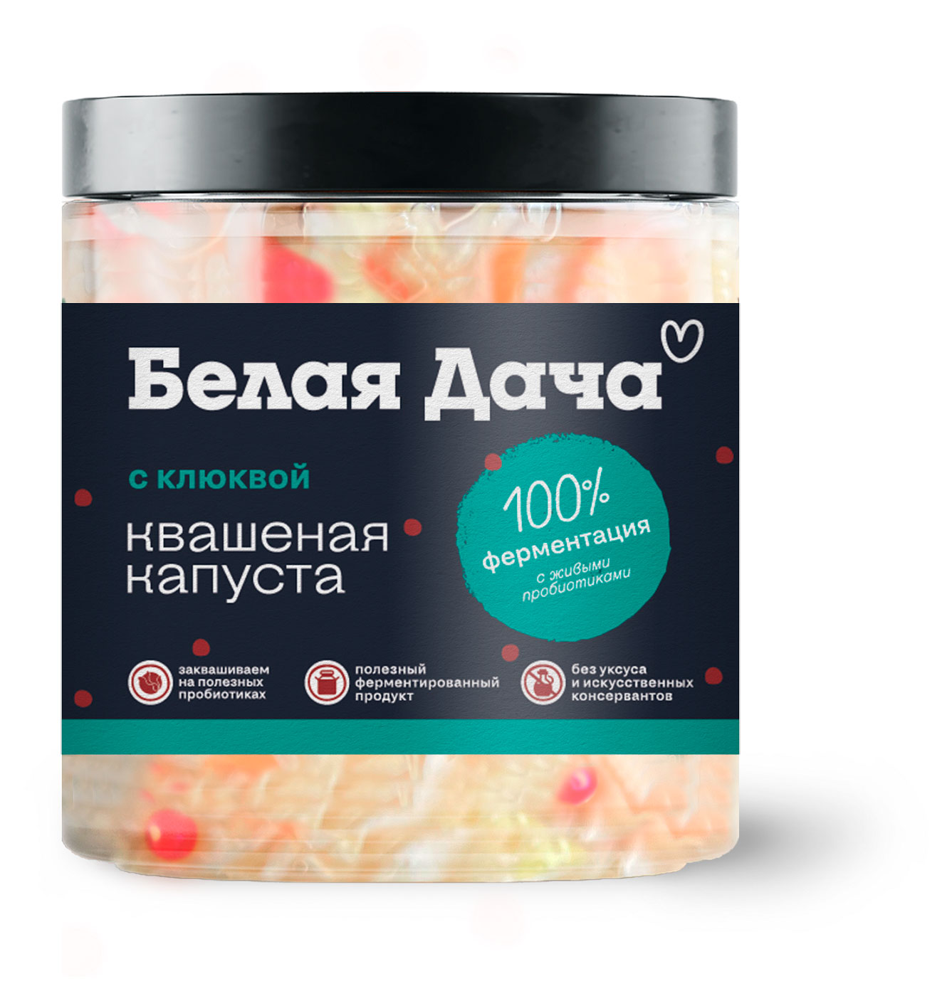 

Капуста квашенная Белая Дача с клюквой, 450 г