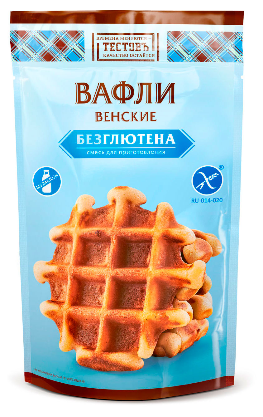 

Смесь для приготовления Тестовъ Вафли Венские безглютена, 200 г