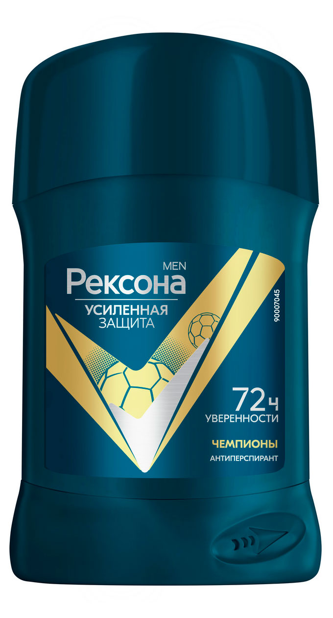 

Дезодорант-антиперспирант мужской Рексона Men Чемпионы стик твердый, 50 мл