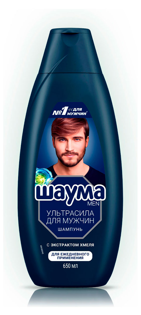 

Шампунь мужской Шаума Men Ultra Сила с хмелем для всех типов волос, 650 мл