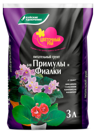 

Грунт Буйские удобрения для Примулы и Фиалки, 3 л