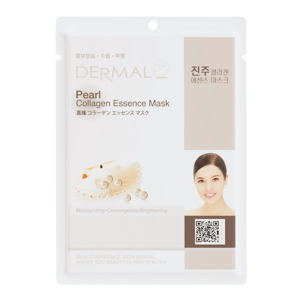 

Маска тканевая Dermal Essence Mask с жемчугом и коллагеном, 23 г
