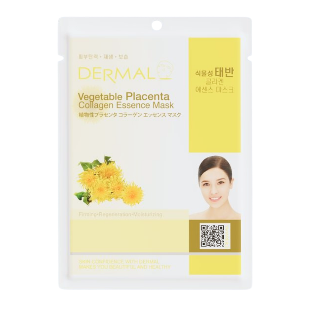 

Маска тканевая Dermal Essence Mask с фитоплацентой и коллагеном, 23 мл
