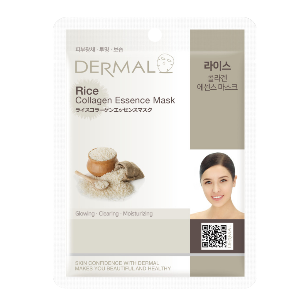 

Маска тканевая Dermal Essence Mask с экстрактом риса и коллагеном, 23 мл