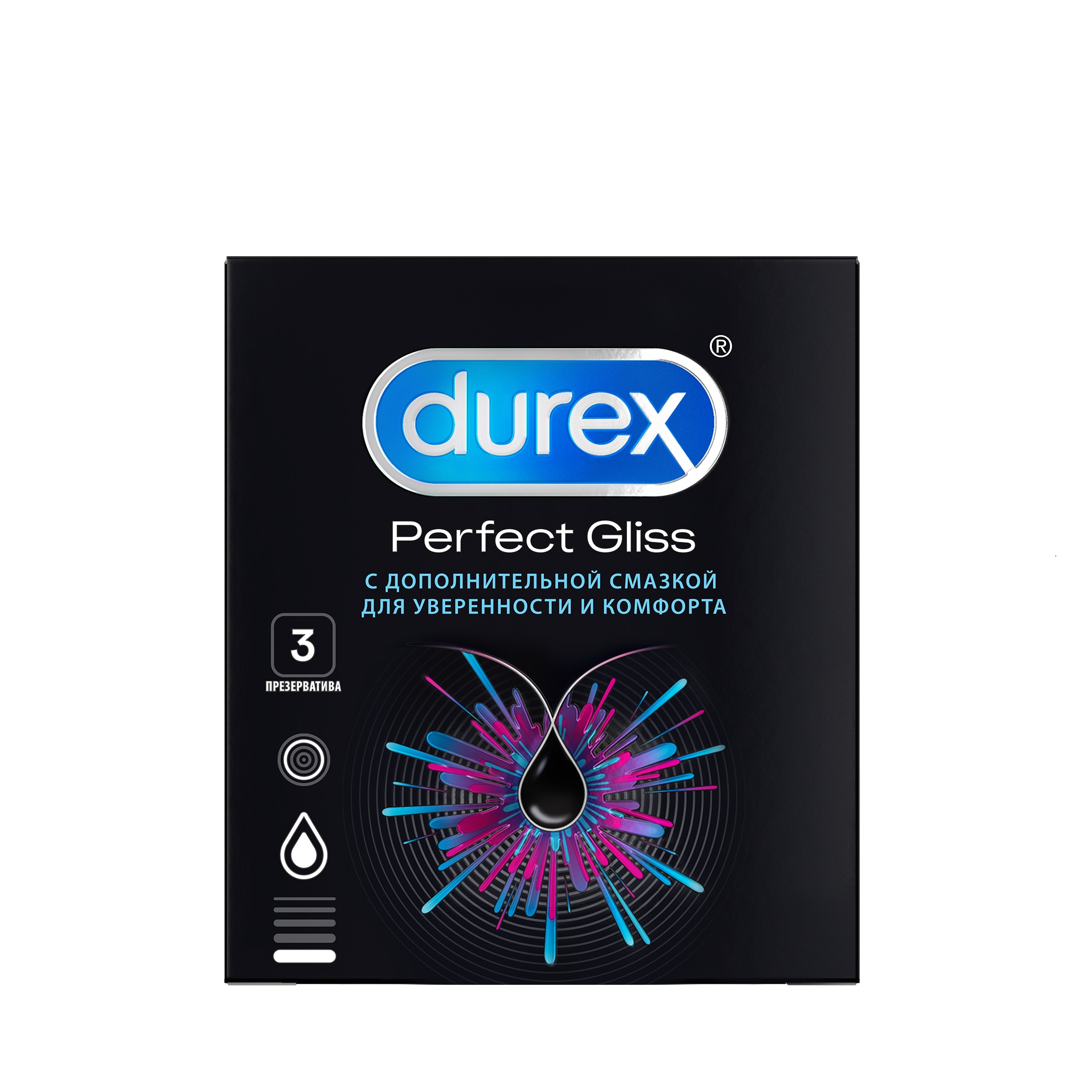 Изображение товара Презервативы Durex Perfect Gliss, 3 шт