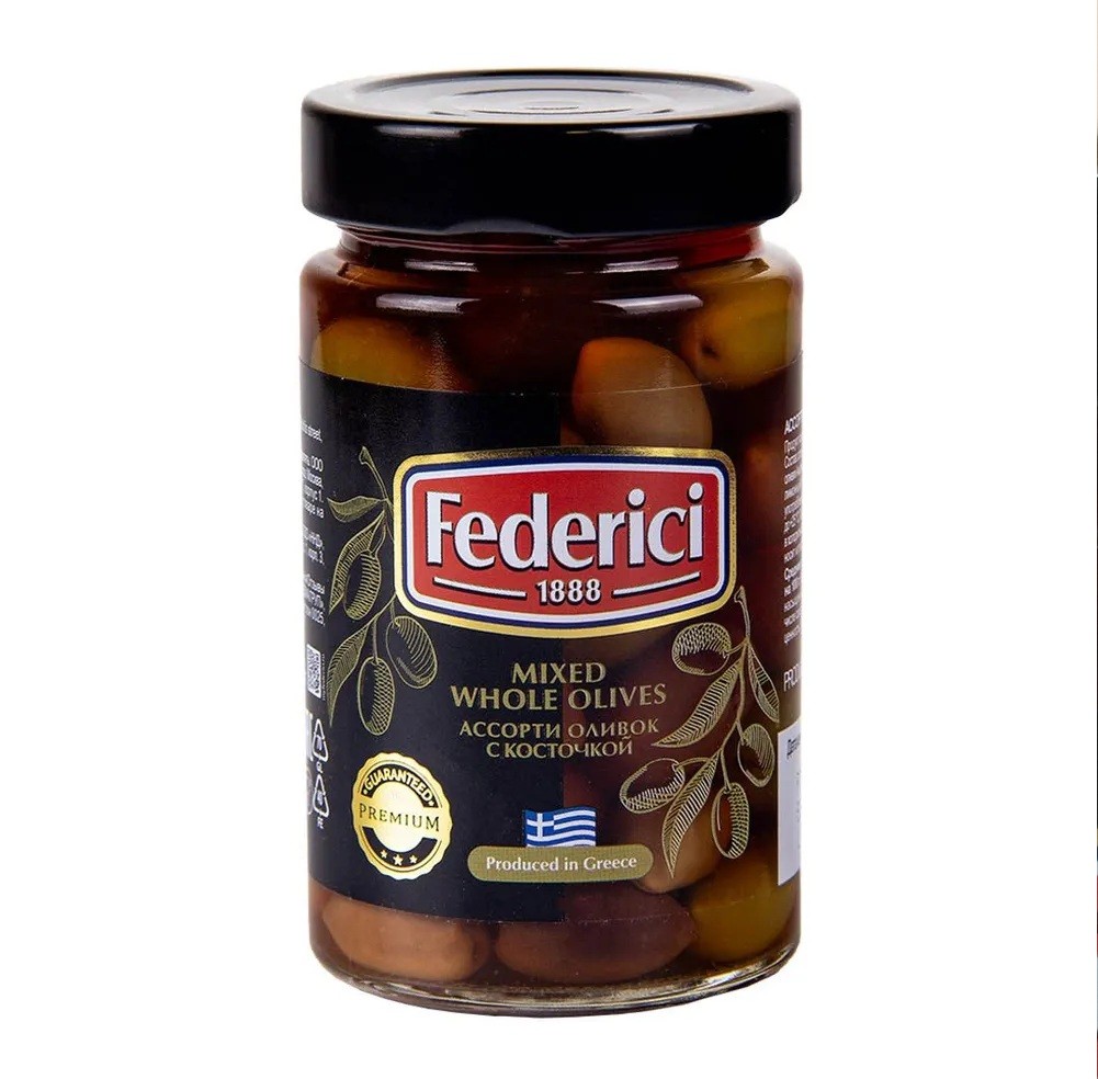 

Оливки Federici Ассорти с косточкой, 300 г