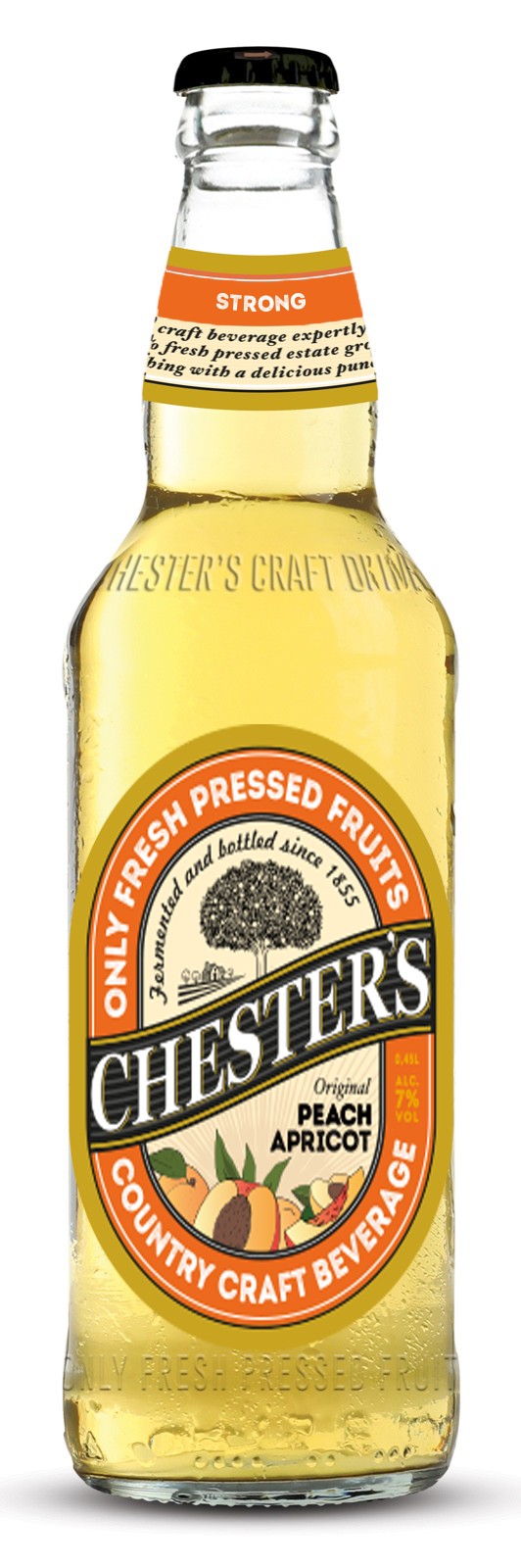Chester's | Пивной напиток Chester's Персик и абрикос фильтрованный,  0,45 л
