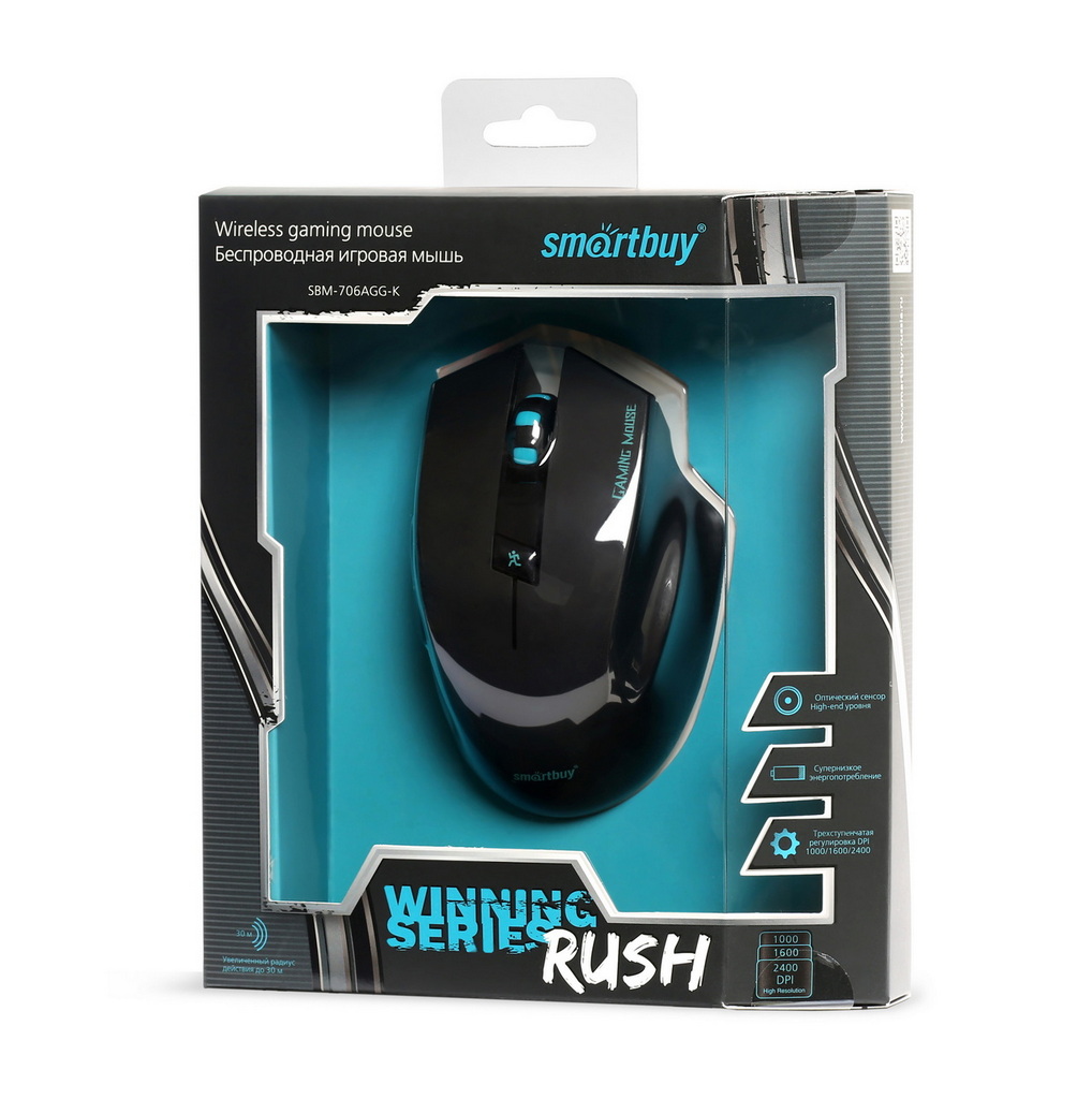 

Мышь игровая беспроводная Smartbuy Rush SBM-706AGG-K