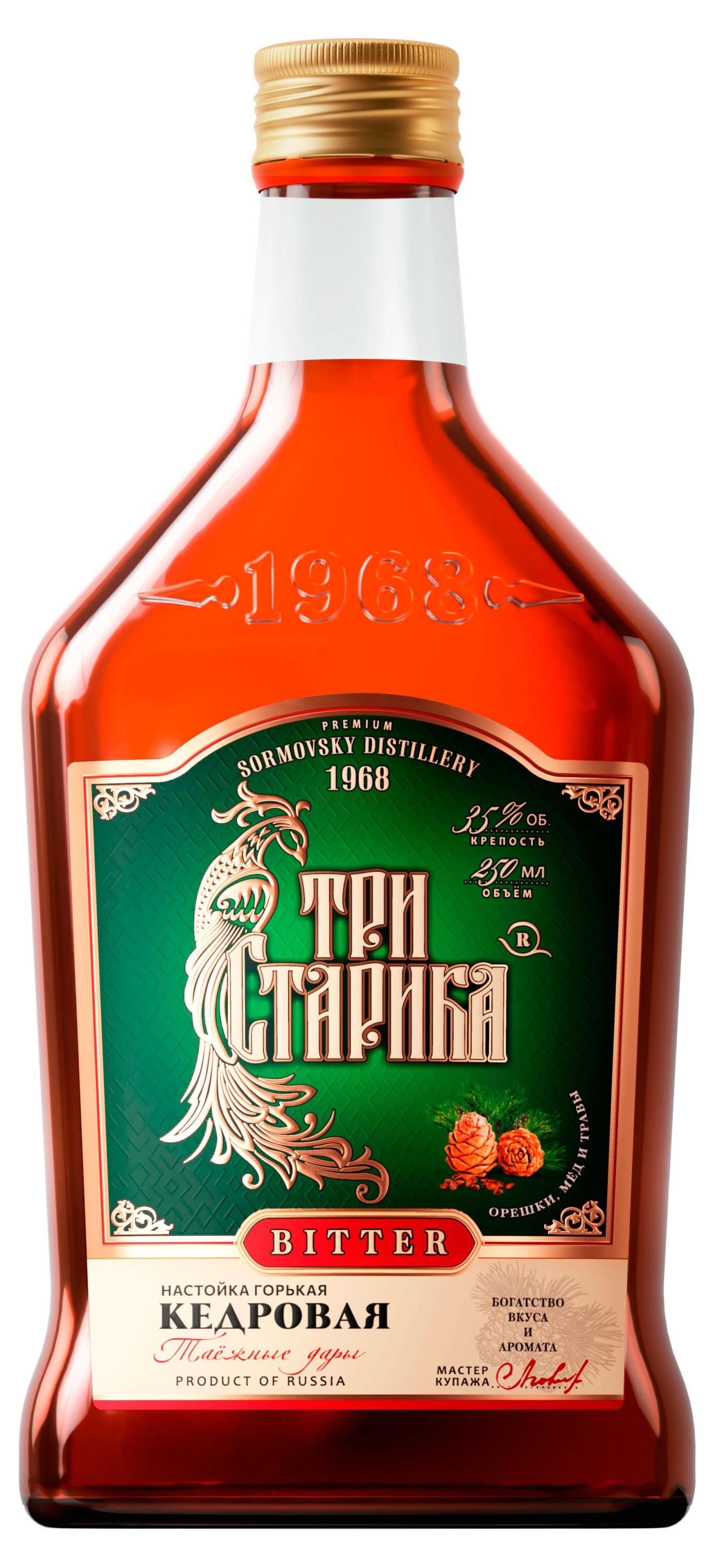 

Настойка Три старика Кедровая Россия, 0,25 л