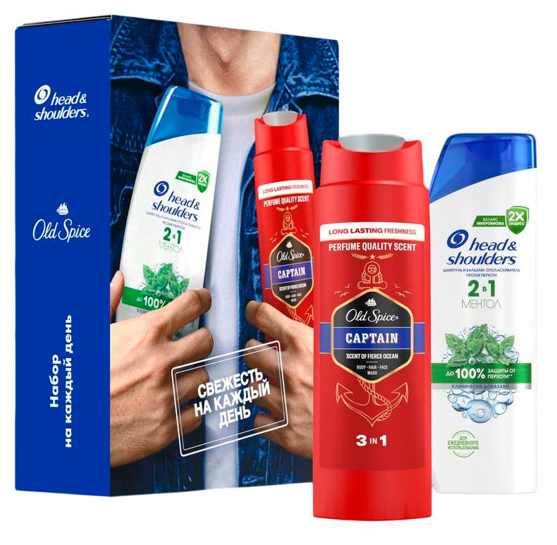 

Набор подарочный Head&Shoulders Ментол шампунь для волос + гель для душа, 450 мл