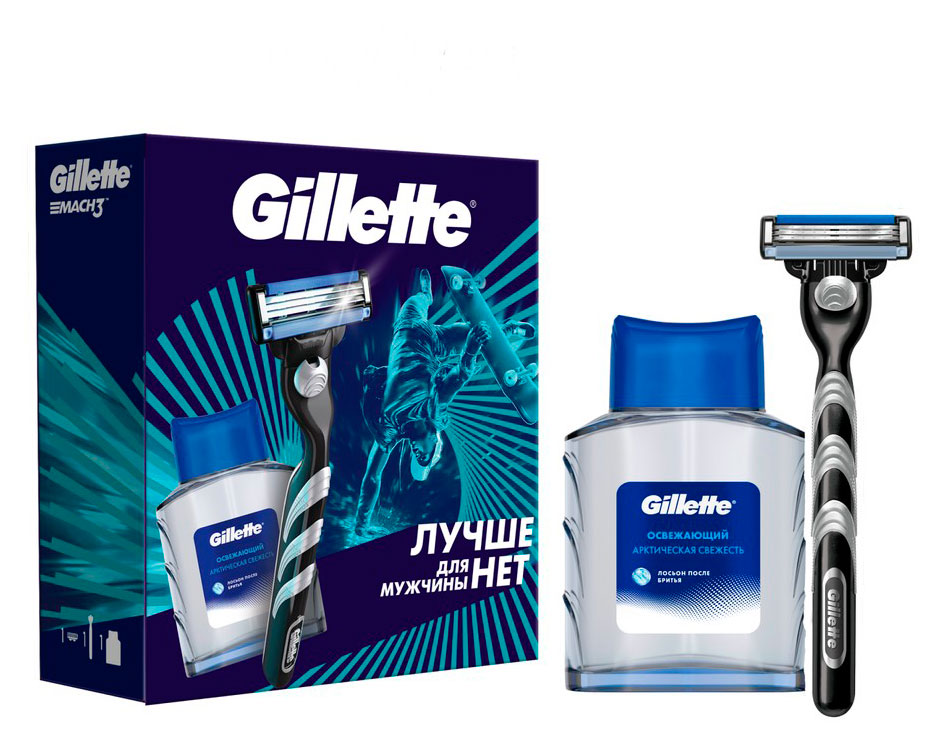 

Набор подарочный Gillette Mach3 бритва + лосьон после бритья, 50 мл