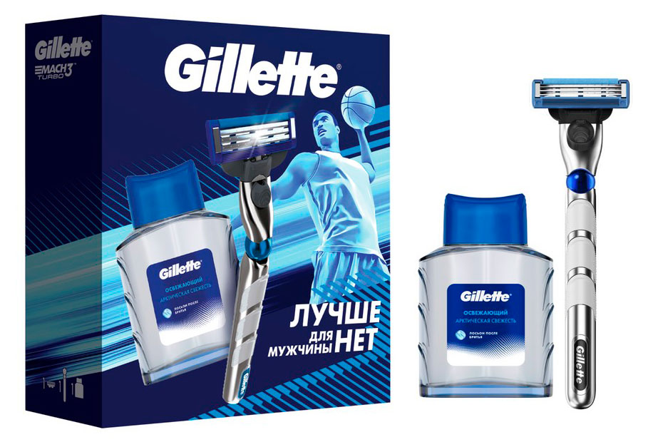 

Набор подарочный Gillette Mach3 Turbo бритва + лосьон после бритья, 50 мл