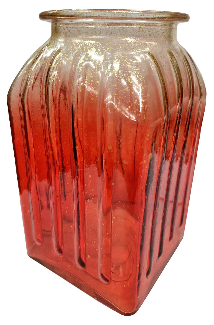 

Ваза NinaGlass Ханна стеклянная красная, 19 см