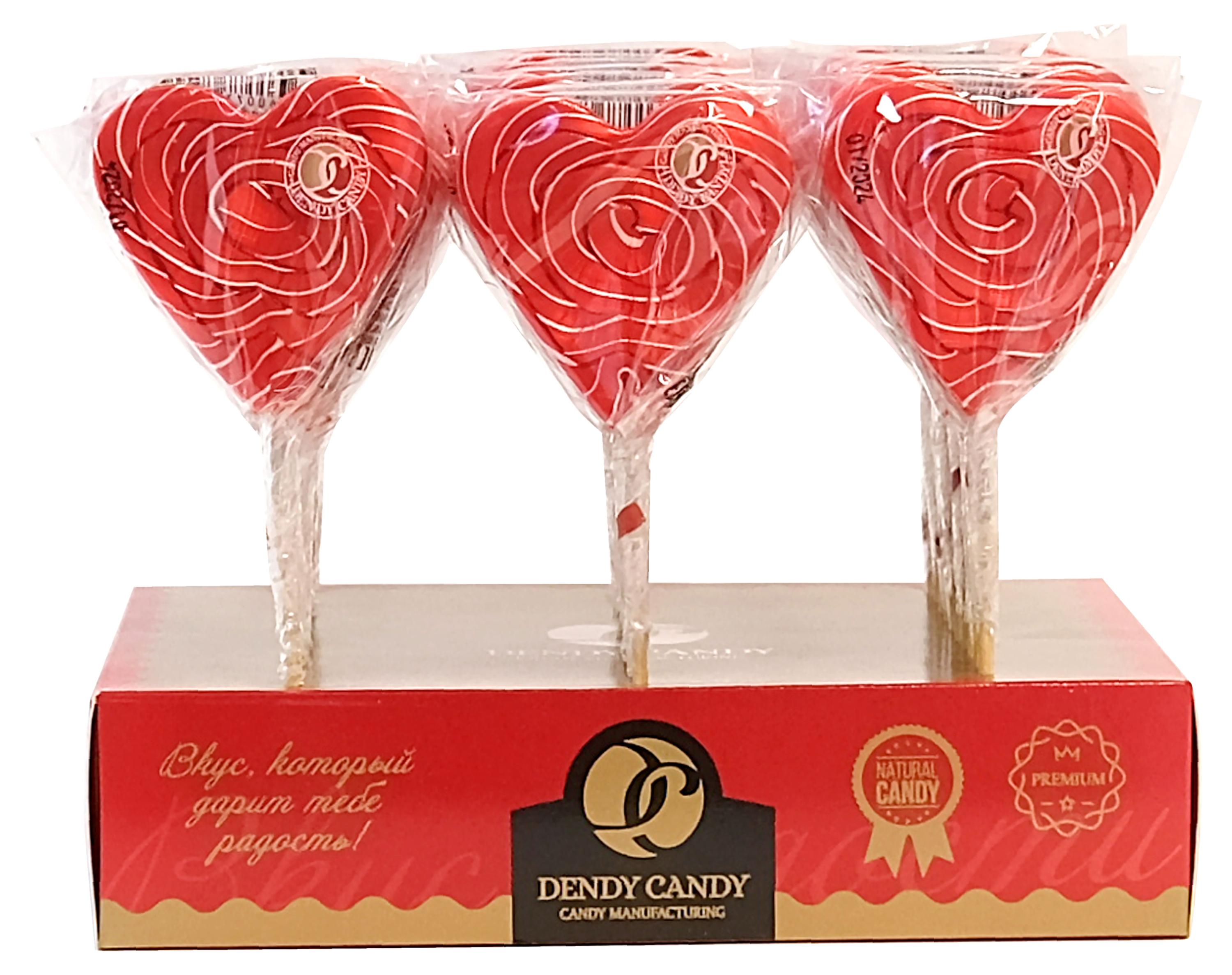 

Карамель леденцовая на палочке Dendy Candy Сердце, 30 г