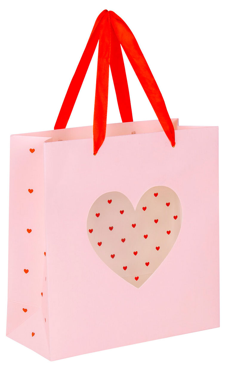 

Пакет подарочный Золотая сказка With Love с прозрачным окном, 20х20х8 см