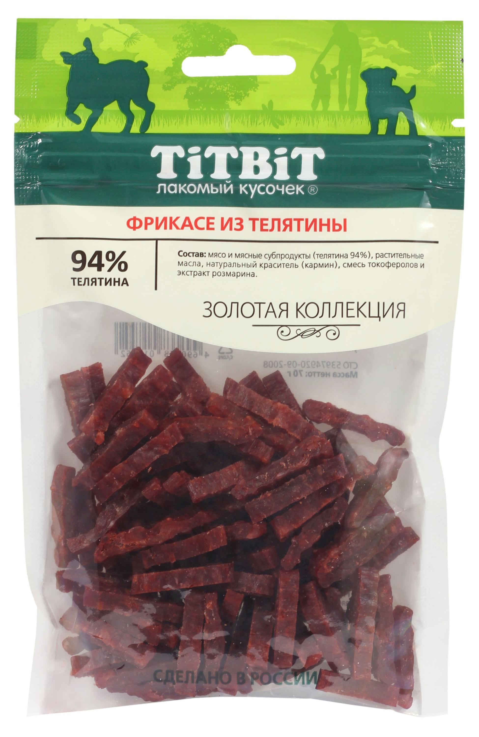 

Лакомство для собак TiTBiT Фрикассе из телятины, 70 г