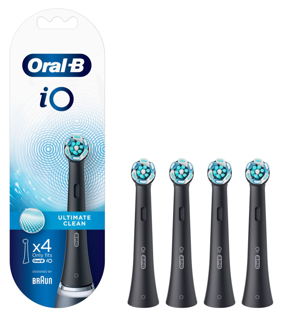 Изображение товара Насадка для зубной щетки Oral-B iO Ultimate Clean Black, комплект из 4 шт