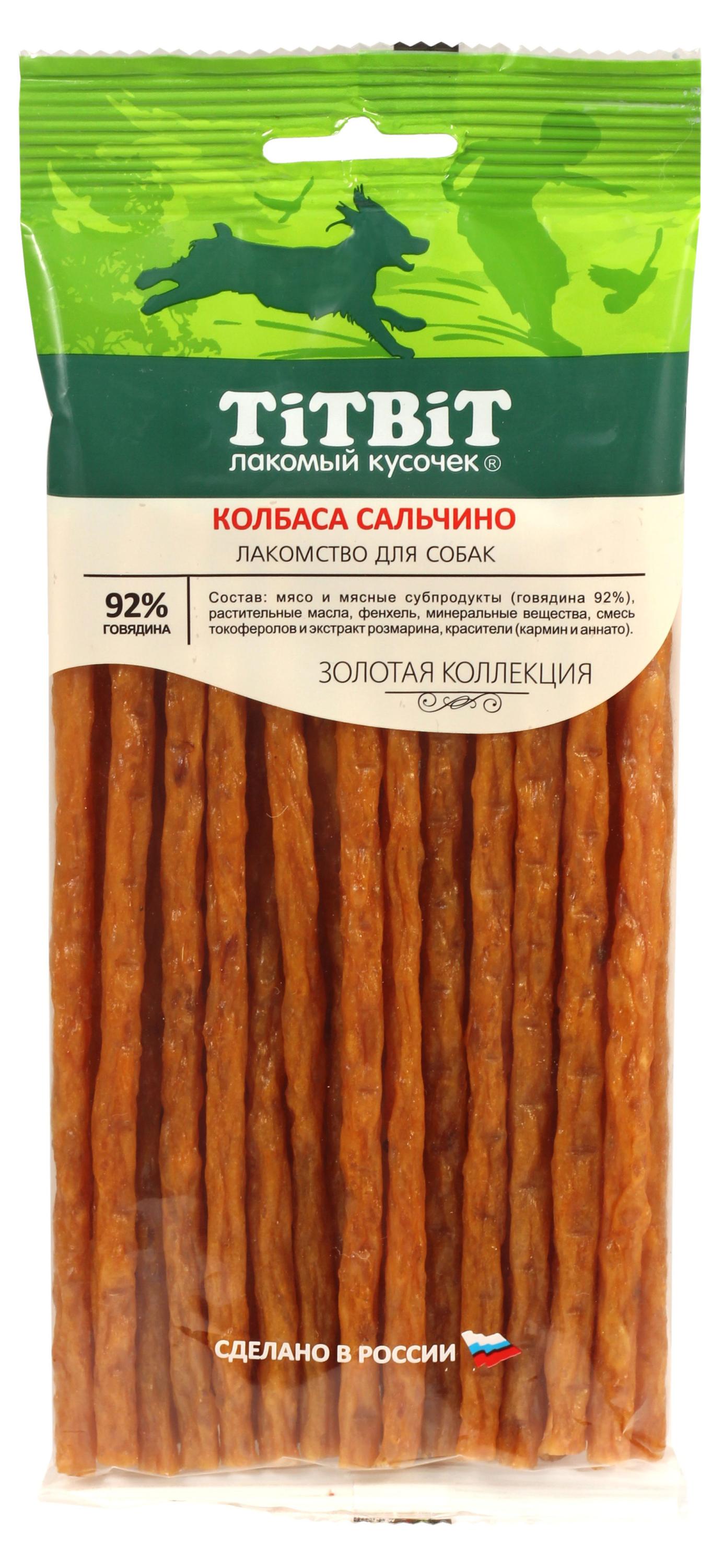 

Лакомство для собак TiTBiT Колбаса сальчино, 120 г