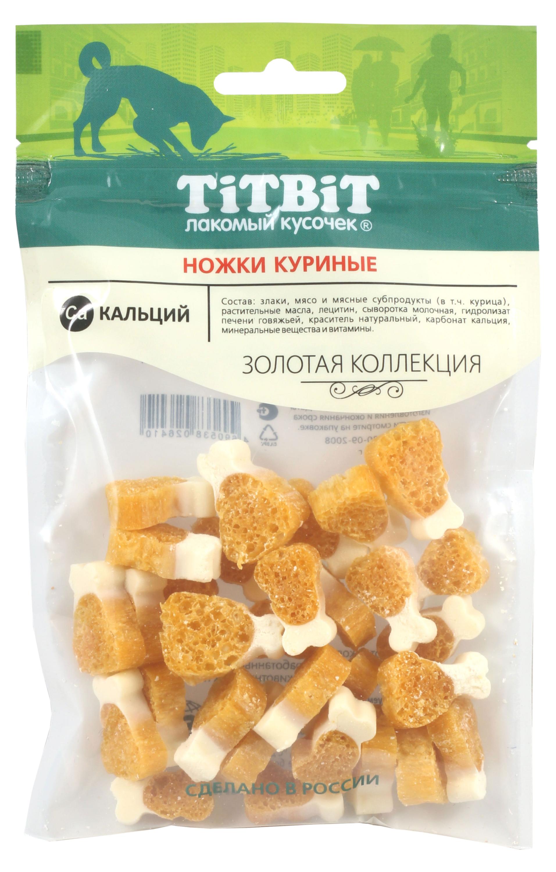 

Лакомство для собак TiTBiT Ножки куриные, 55 г