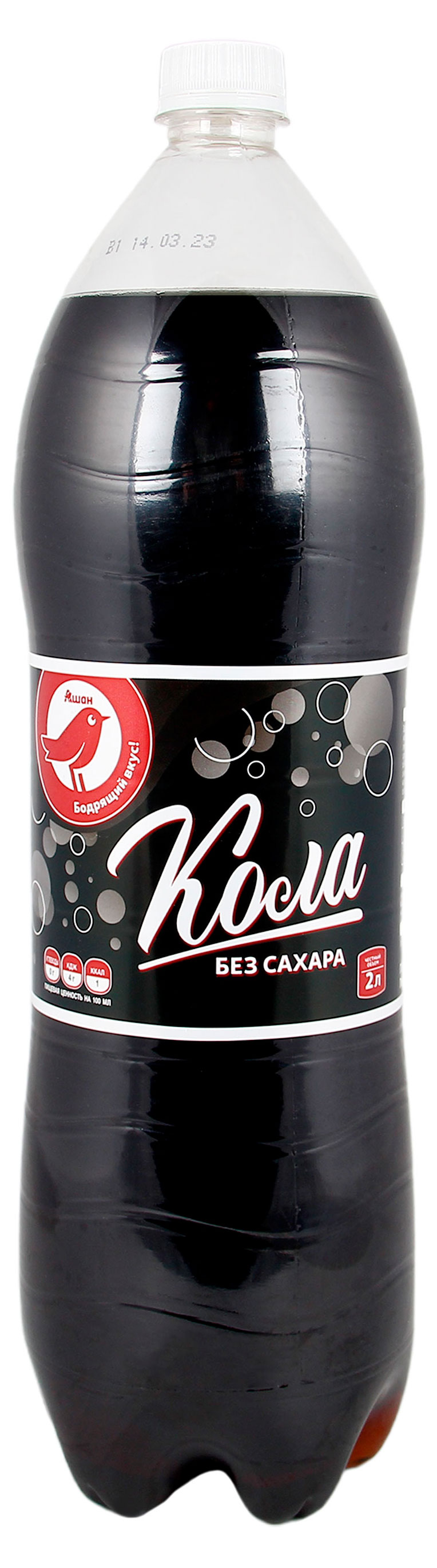 

Кола АШАН Красная птица без сахара, 2 л