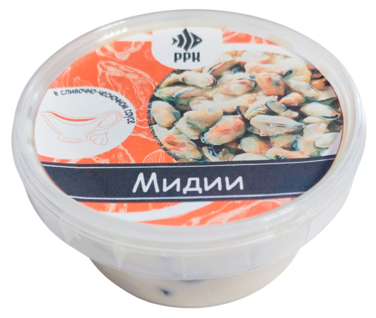 

Мидии отварные РРК маринованные чилийские в сливочно-чесночном соусе, 200 г