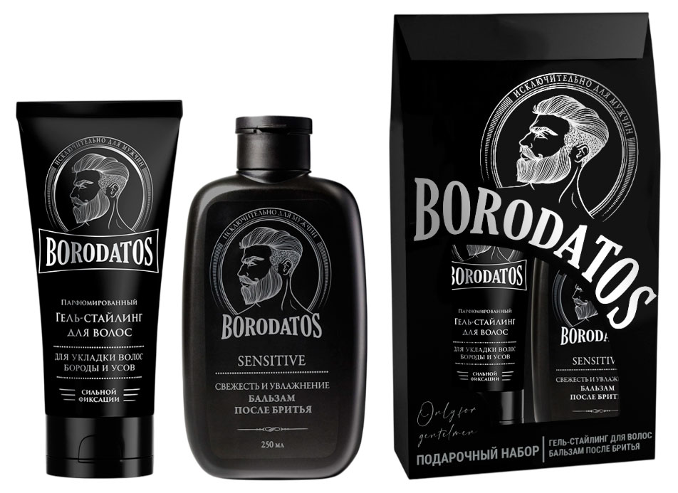 

Набор подарочный Borodatos, Гель-стайлинг для волос 75 мл + бальзам после бритья 250 мл