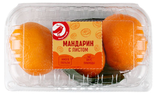 

Мандарины АШАН Красная птица с листом, 500 г