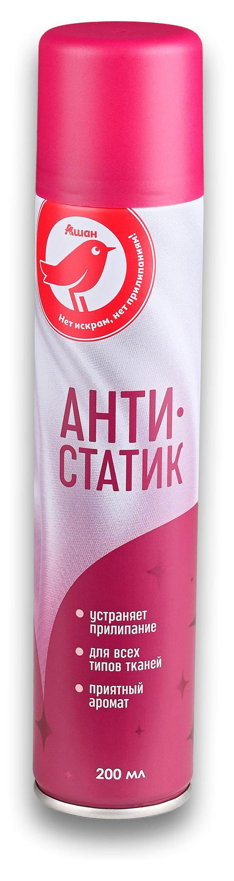 

Антистатик АШАН Красная птица для всех типов тканей, 200 мл