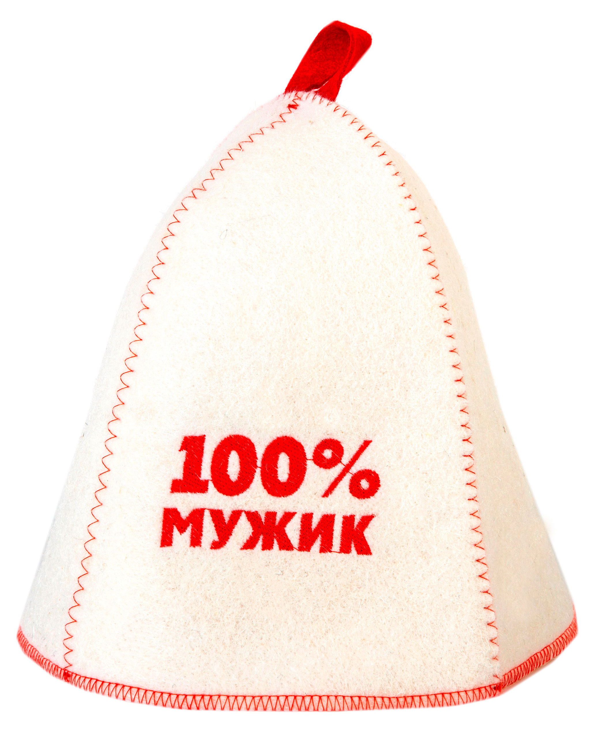 

Шапка банная Eva с вышивкой 100% мужик войлок белый